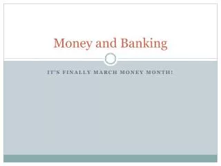 Money and Banking