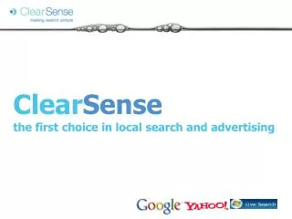 Clear Sense the first choice in local search and advertising