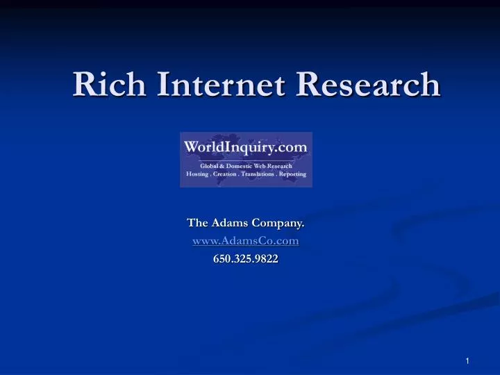 rich internet research
