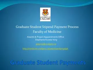 Graduate Student Payments