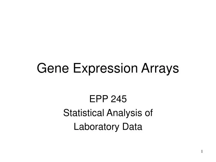 gene expression arrays