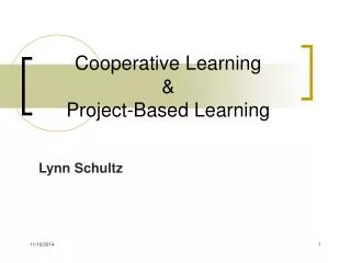 Cooperative Learning &amp; Project-Based Learning