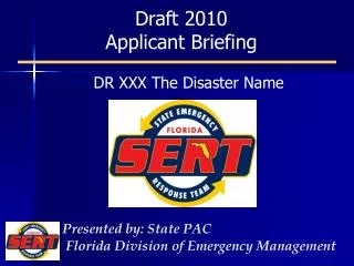 Draft 2010 Applicant Briefing