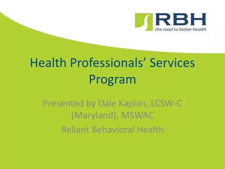 health professionals services program