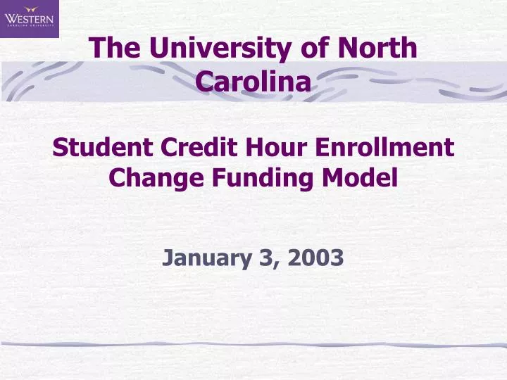 the university of north carolina student credit hour enrollment change funding model