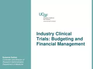 Industry Clinical Trials: Budgeting and Financial Management