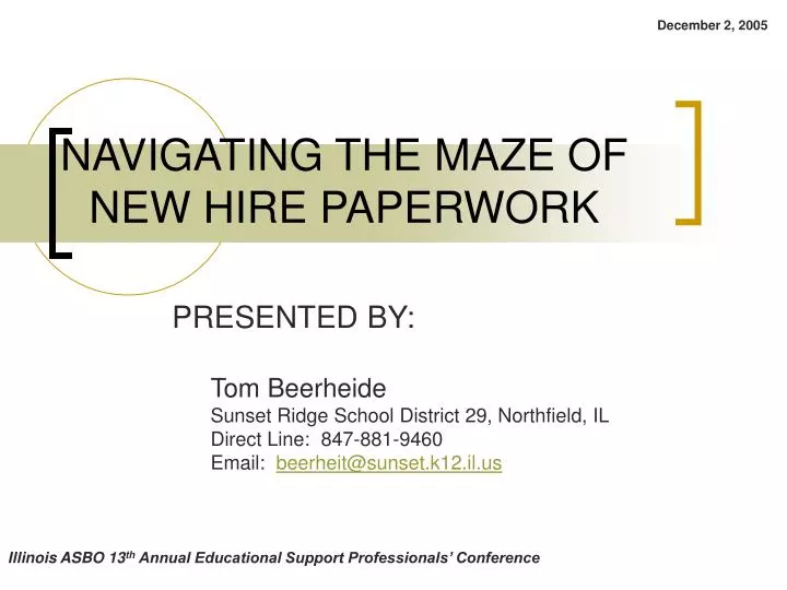 navigating the maze of new hire paperwork