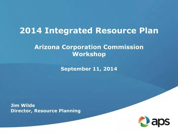 2014 integrated resource plan arizona corporation commission workshop september 11 2014