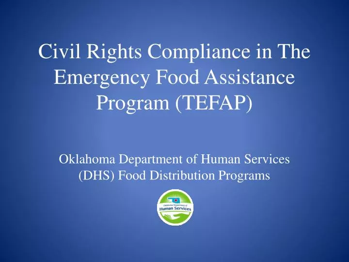 civil rights compliance in the emergency food assistance program tefap