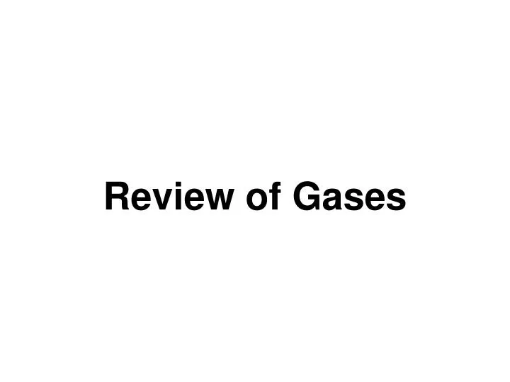 review of gases