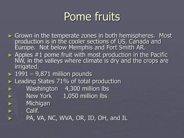 pome fruits