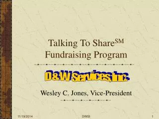 Talking To Share SM Fundraising Program