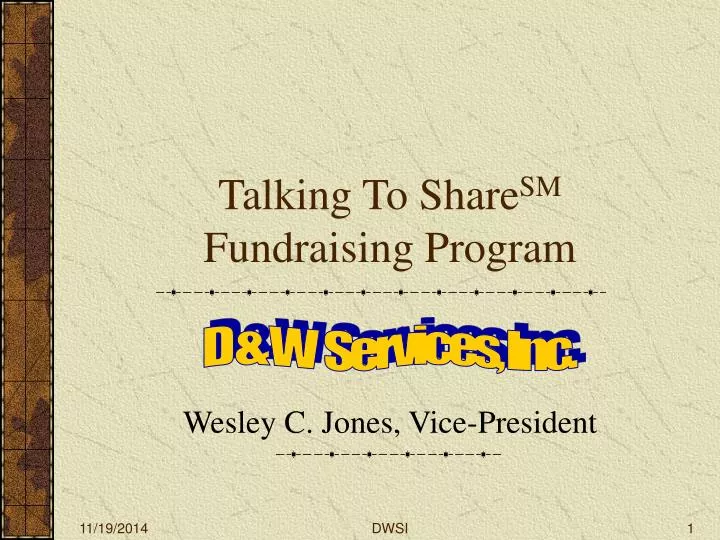talking to share sm fundraising program