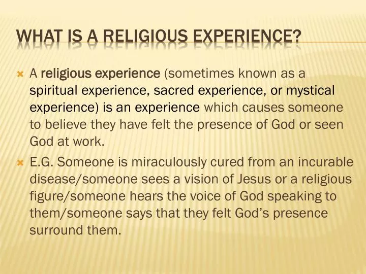 what is a religious experience
