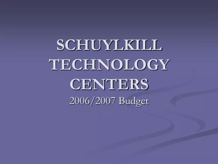 schuylkill technology centers