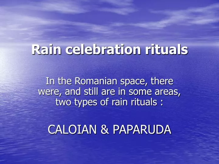 rain celebration rituals