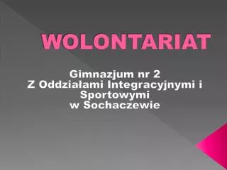 wolontariat
