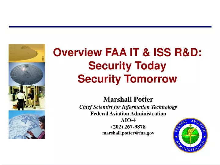 overview faa it iss r d security today security tomorrow