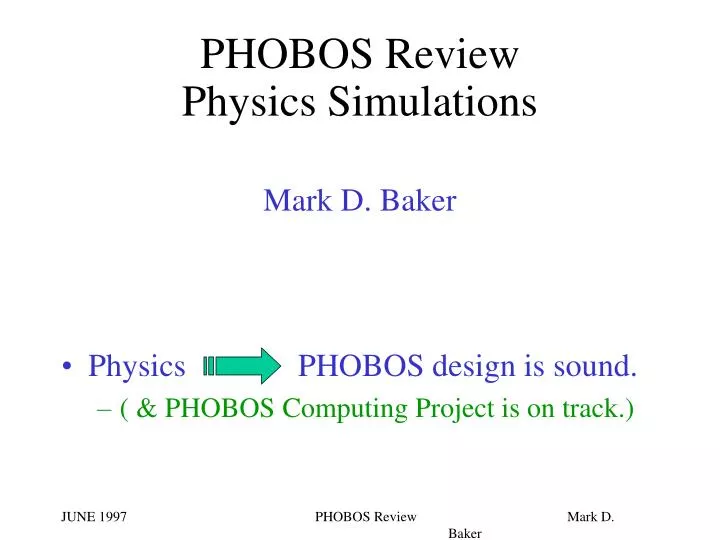 phobos review physics simulations mark d baker