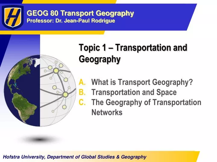 topic 1 transportation and geography