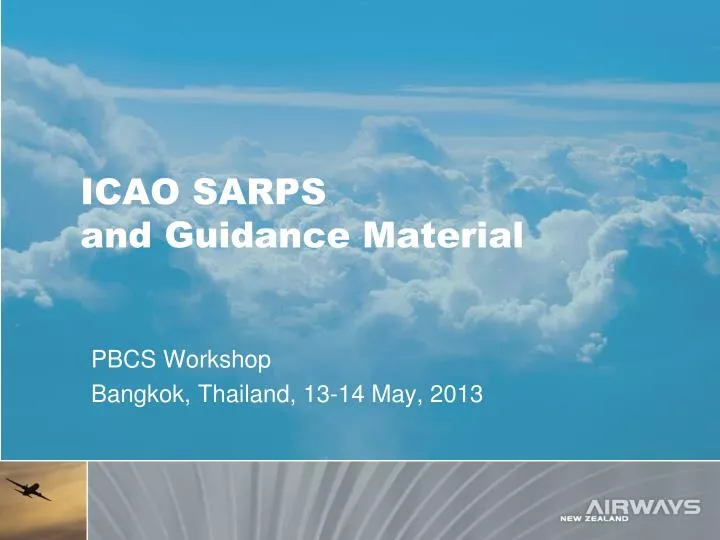 icao sarps and guidance material