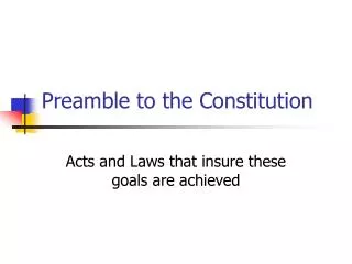 Preamble to the Constitution