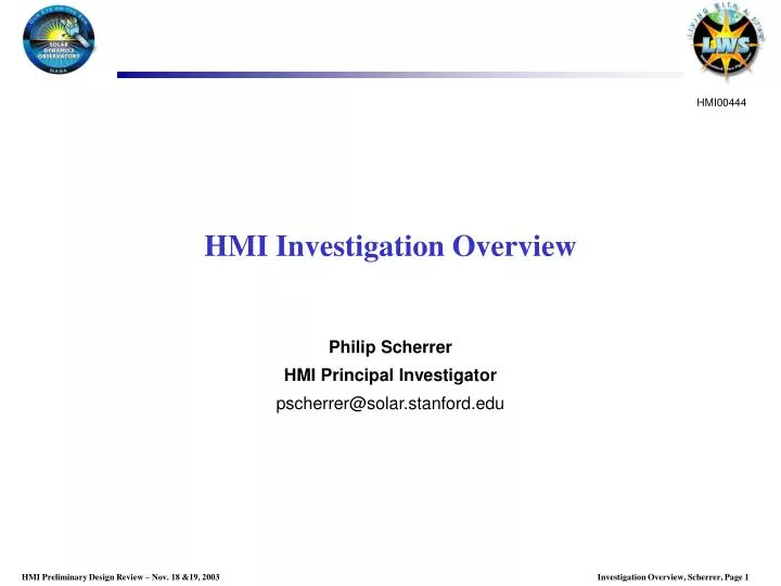 hmi investigation overview