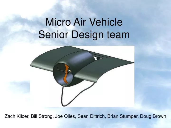 micro air vehicle senior design team