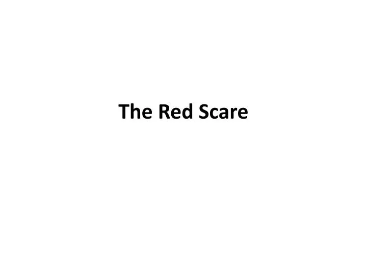 the red scare