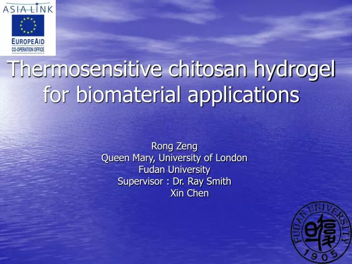 thermosensitive chitosan hydrogel for biomaterial applications