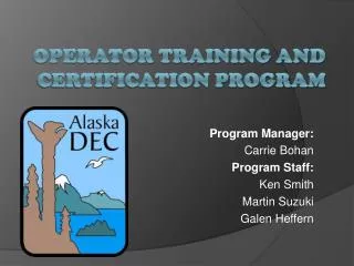 Operator Training and Certification Program