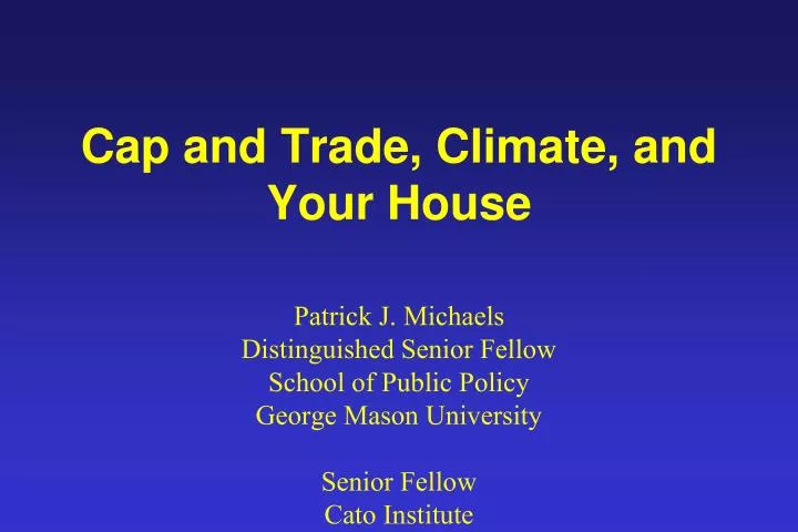 cap and trade climate and your house