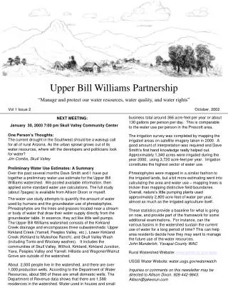 Upper Bill Williams Partnership