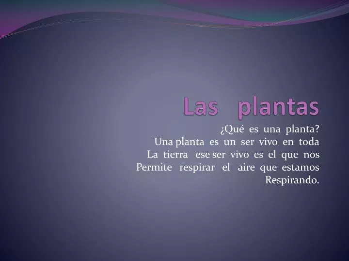 las plantas