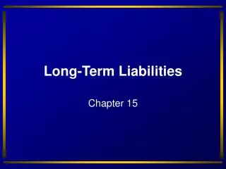Long-Term Liabilities