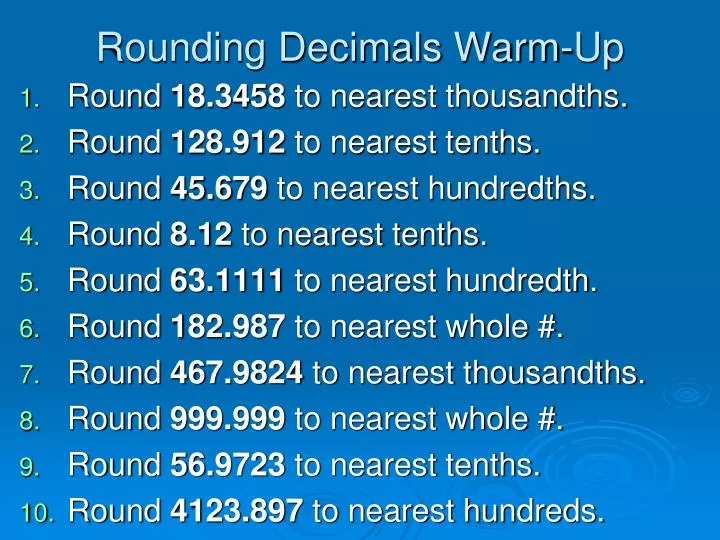 Rounding To The Nearest Whole Number. - ppt download