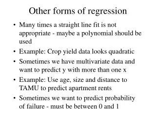Other forms of regression