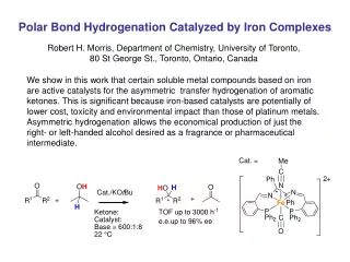 Polar Bond Hydrogenation Catalyzed by Iron Complexes