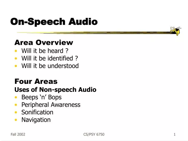 on speech audio