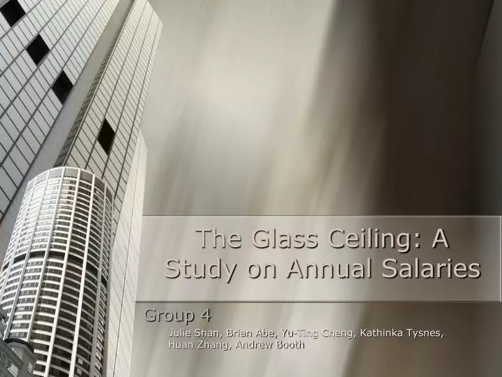 the glass ceiling a study on annual salaries