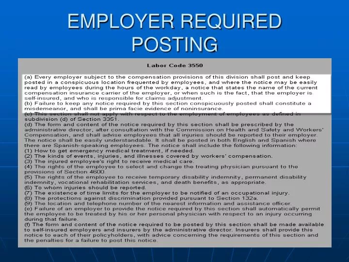 employer required posting