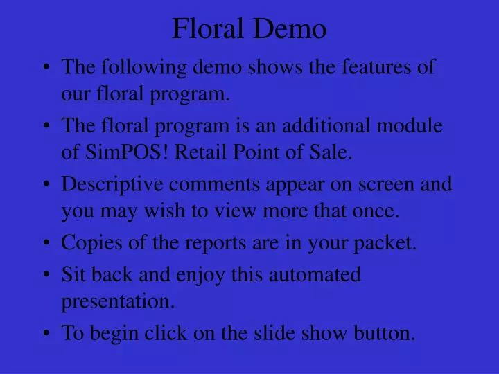 floral demo