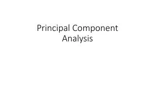 Principal Component Analysis