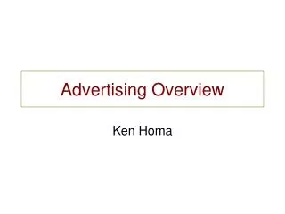 Advertising Overview