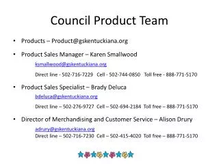 Council Product Team