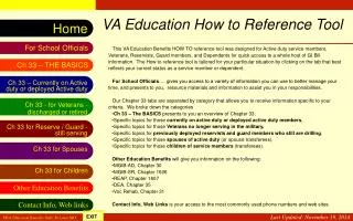 va education how to reference tool