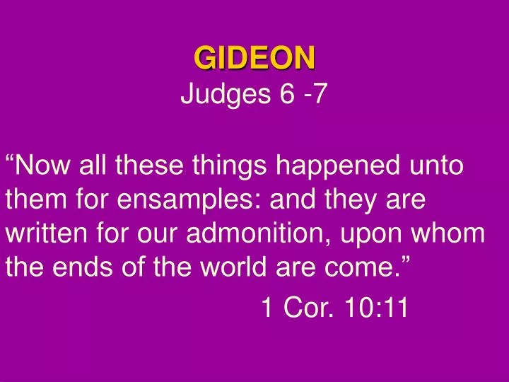 gideon judges 6 7