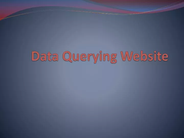 data querying website