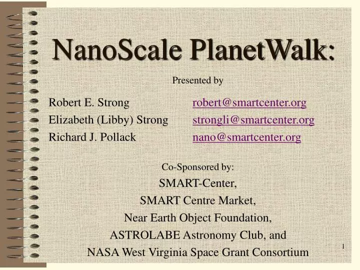 nanoscale planetwalk