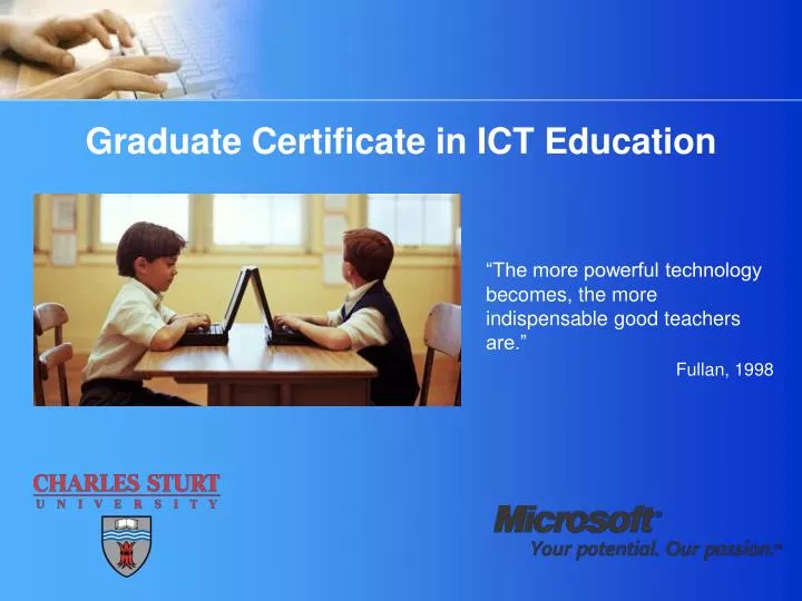 graduate certificate in ict education